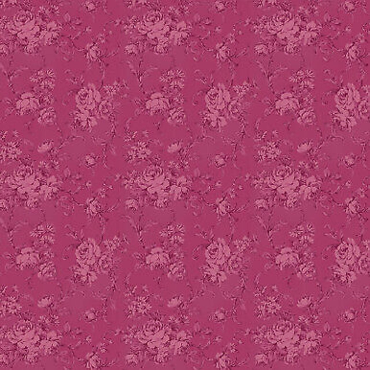 Roses for You Ruru Dark Pink Tonal Rose 2420 15B by Quilt Gate Sold by the Yard